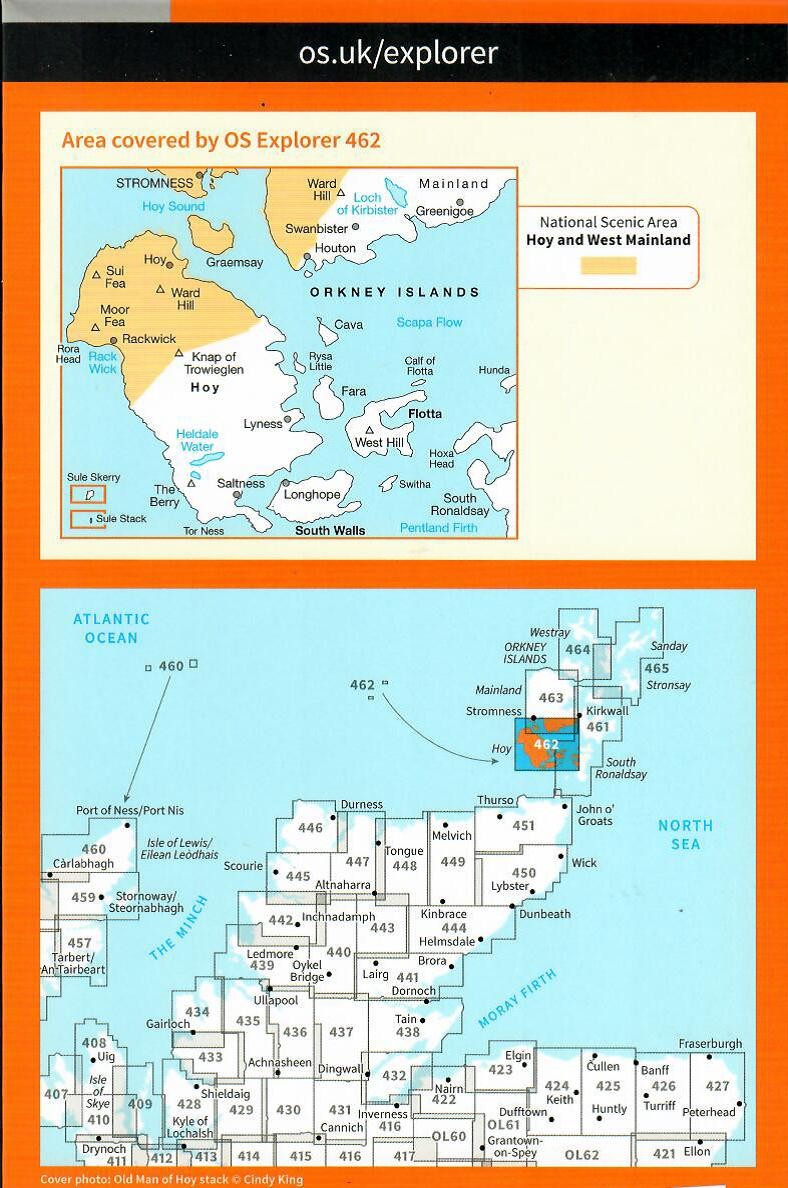 Orkney - Hoy, South Walls and Flotta - 462 OS Explorer Map