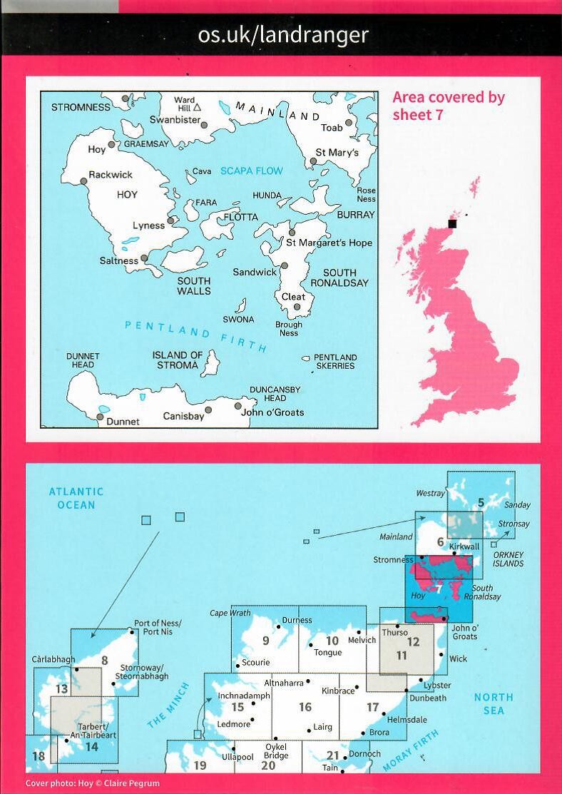 Orkney - Southern Isles - 7 - OS Landranger ACTIVE Map