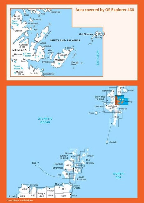 Shetland - Mainland North East - 468 - OS Explorer Map