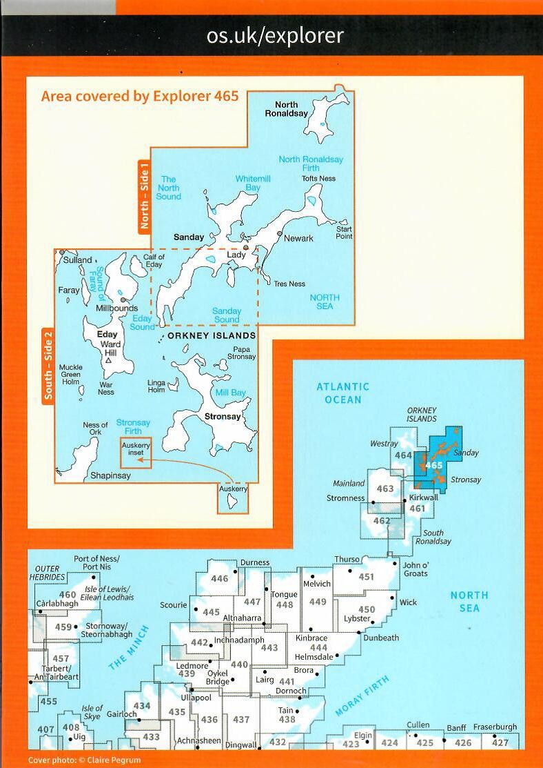 Orkney - Sanday, Eday, North Ronaldsay and Stronsay - 465 - OS Explorer ACTIVE Map