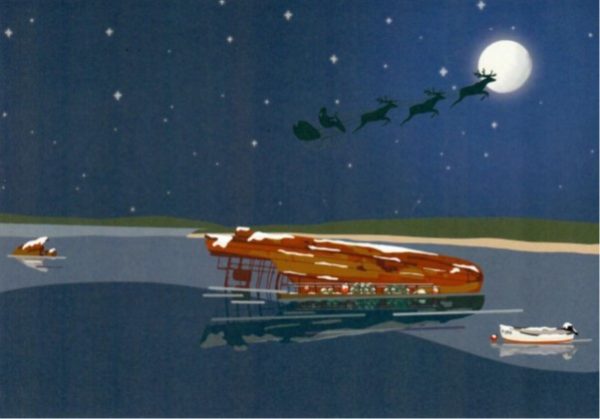 Barrier Wreck Christmas Card