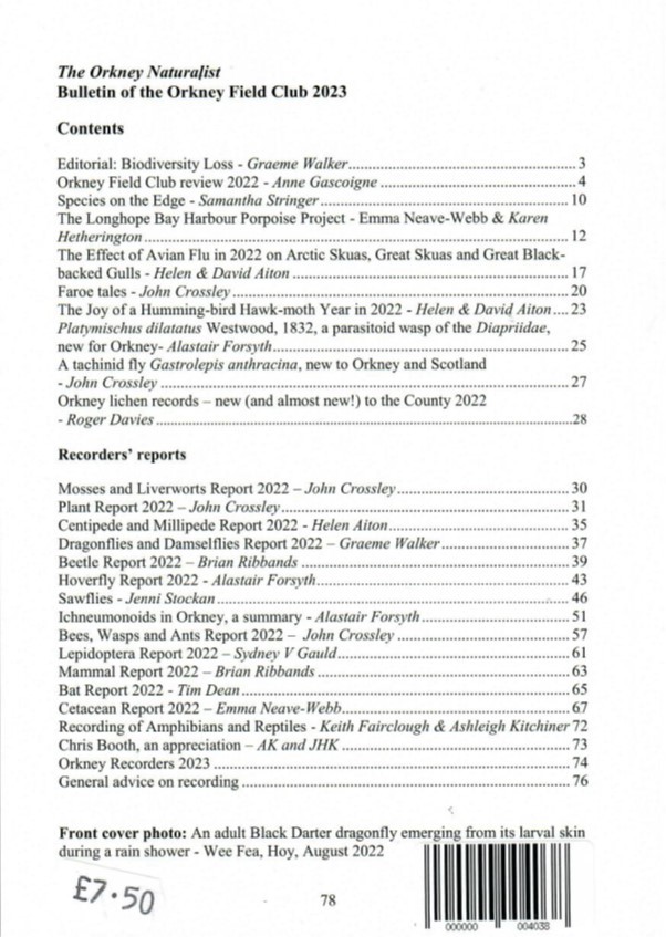 The Orkney Naturalist - 2023