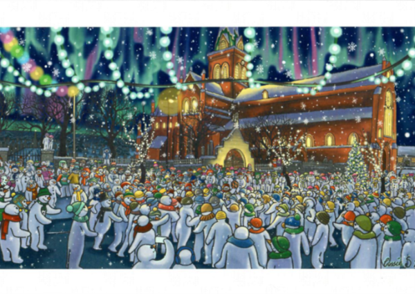 'The Snowman Ba' Small Christmas Card