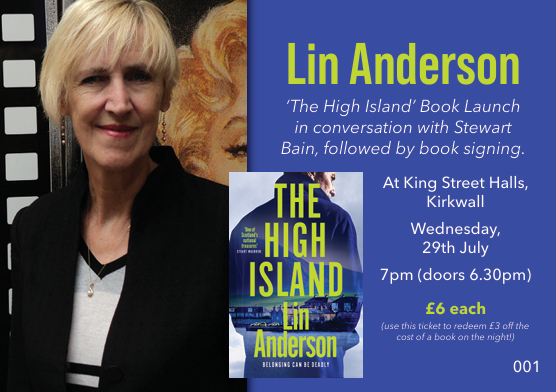 EVENT TICKET - 'The High Island' Book Launch at King Street Halls
