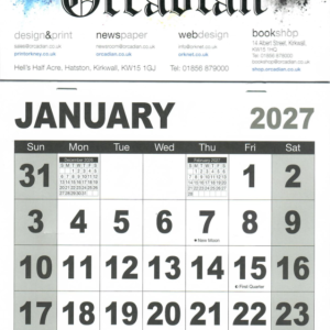2027 Bold Calendar